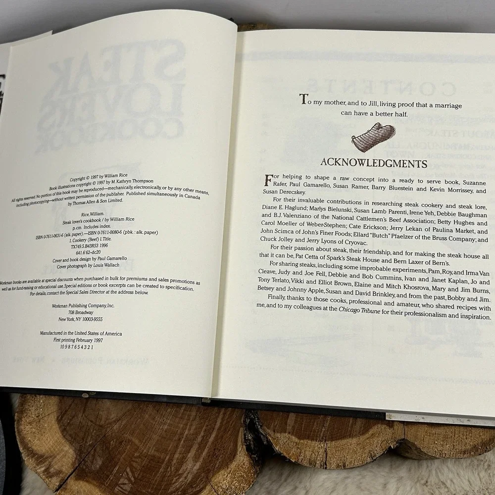 Pre Owned Vintage First Edition Steak Lover's Cookbook 1997 Hardback Book‎